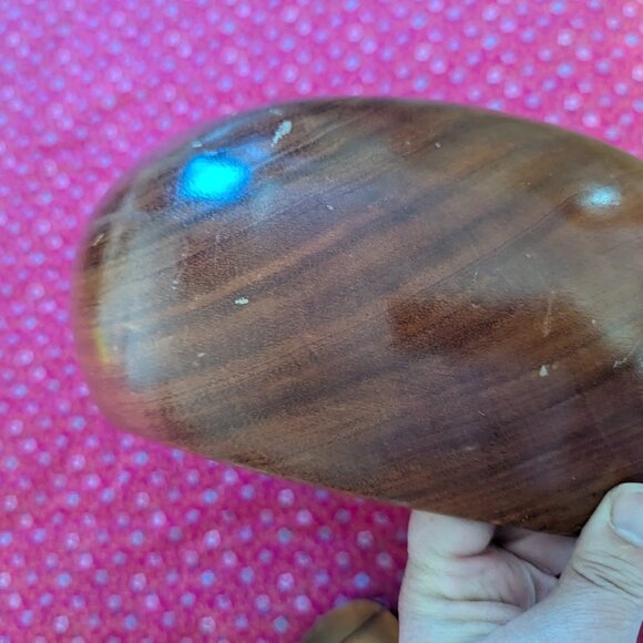 MCM Blair Hawaii Koa Wood Serving Bowl 2 Spoons Signed Midcentury Vintage Acacia - Picture 7 of 12